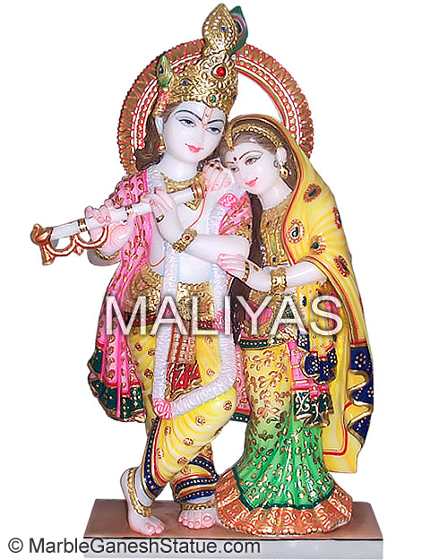 Beautiful Radha Krishna Marble Statue