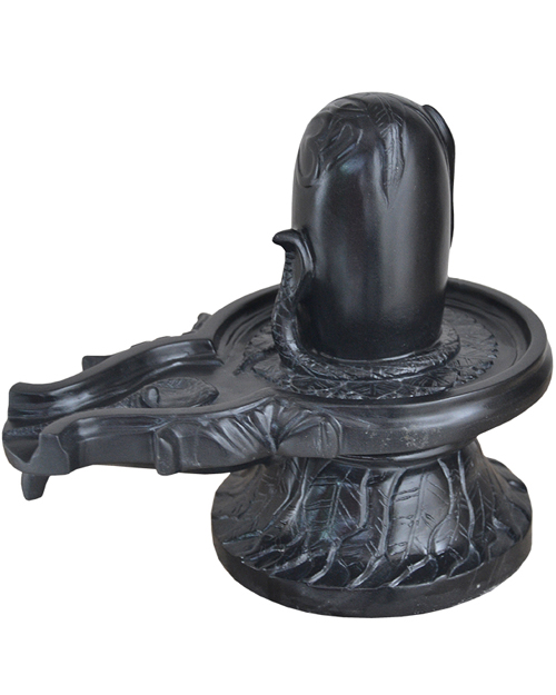 Carved shiva linga in stone