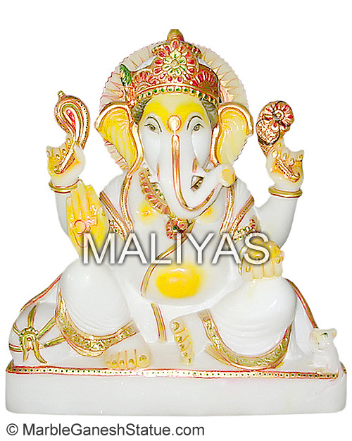 Decorative Marble Ganesha Statue
