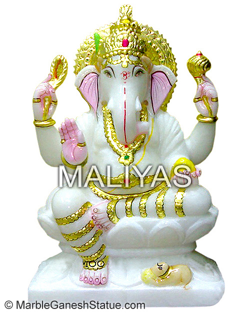 God Marble Statue Ganesha