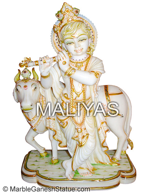 Krishna with cow Idols Statue