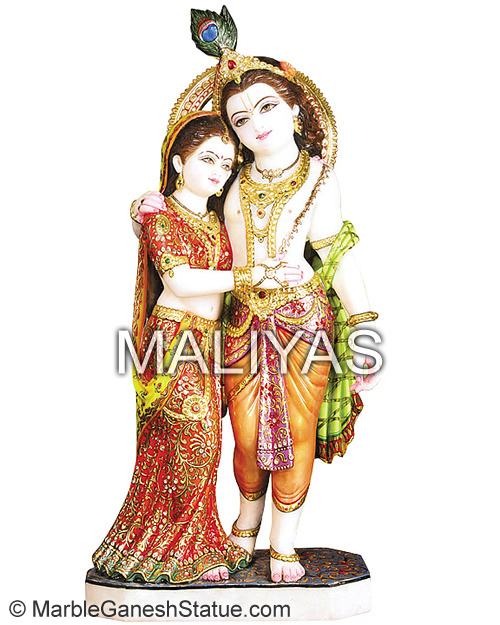 Lord Radha Krishna Marble Statue