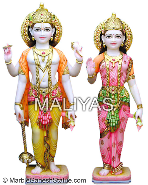 Makrana Marble Laxmi Vishnu Idols