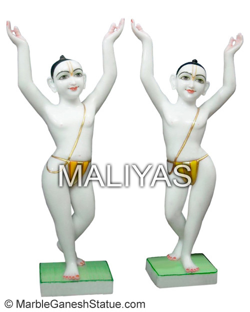 Marble Chaitanya Mahaprabhu Statue