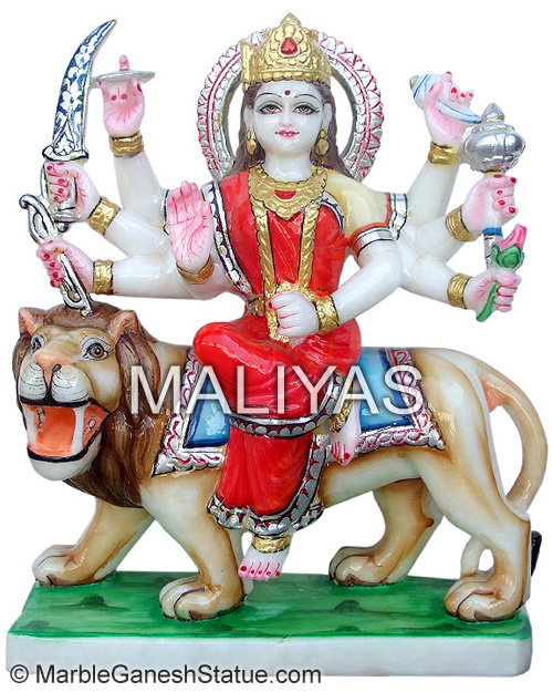 Marble Durga Maa Goddess Statue