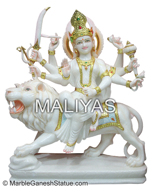 Marble Durga Maa Statue