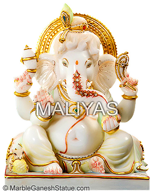 Exquiste Marble Ganapati Statue
