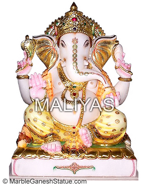 Lord Marble Ganesha Statue