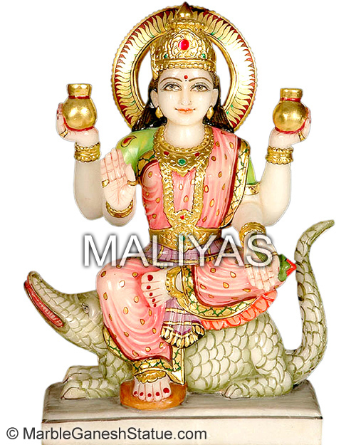 Marble Ganga Mata Statue