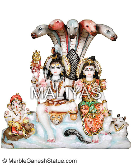 Marble Gauri Shankar Statue