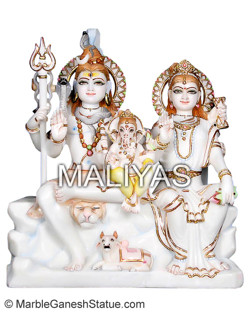 Marble Gauri Shankar Statue
