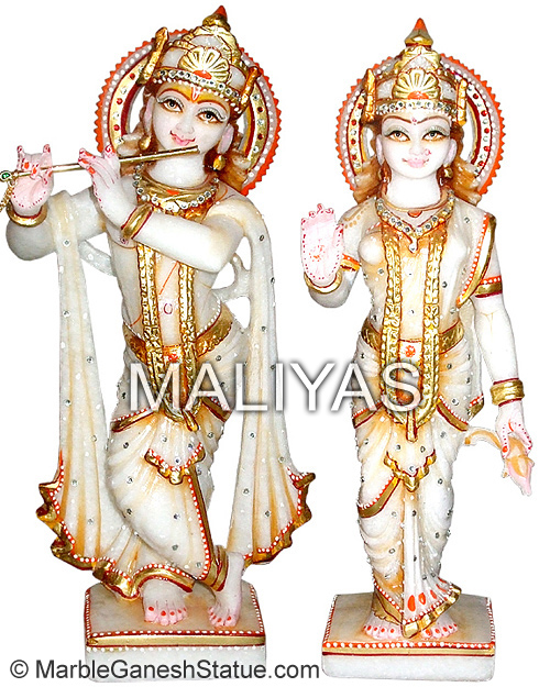 Marble God Radha Krishna Statue