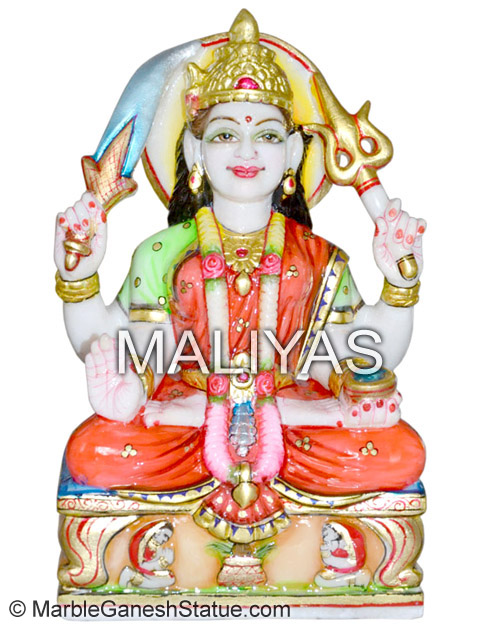 Marble Goddess Santoshi Statue