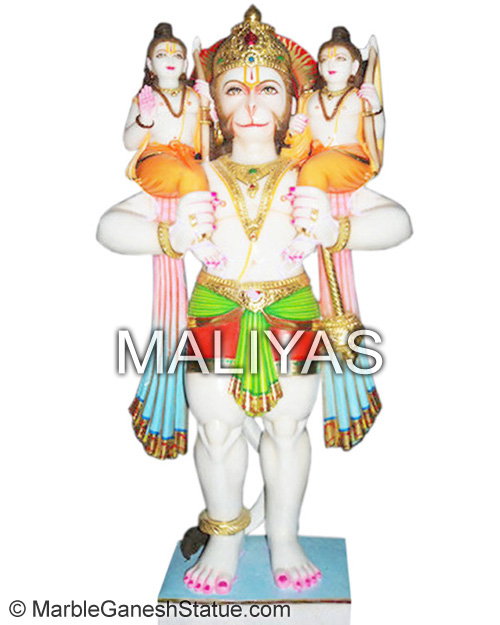 Marble Hanuman Ram Laxman Statue
