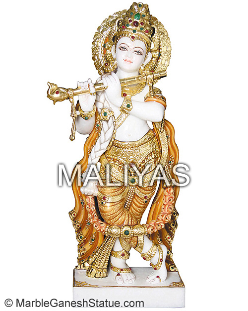 Marble Krishna Statue