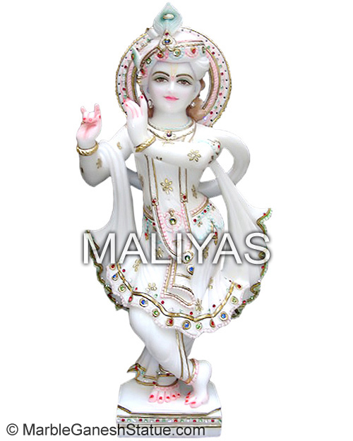 Religious Marble Statue Radha Krishna