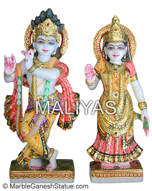 Marble Lord Radha Krishna Statue