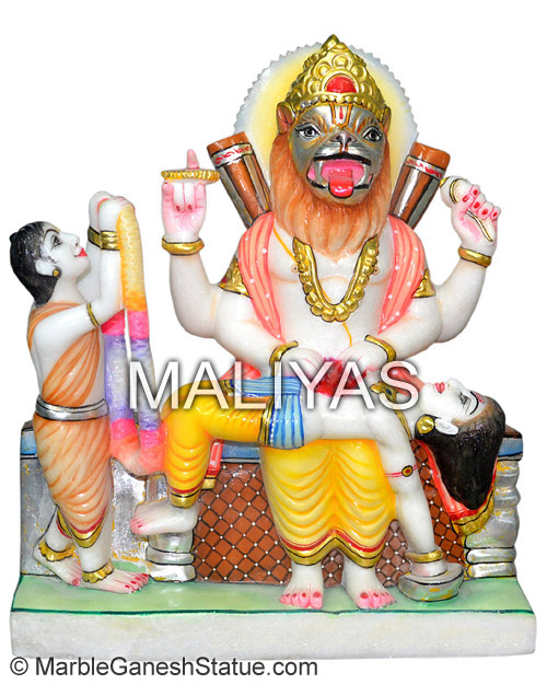 Marble Narsimha with prahlad