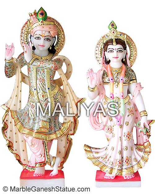Marble Radha Krishna Moorti