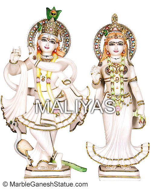 Marble Radha Krishna Moorti