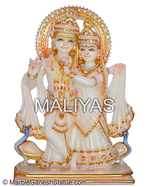 Marble Radha Krishna Statue