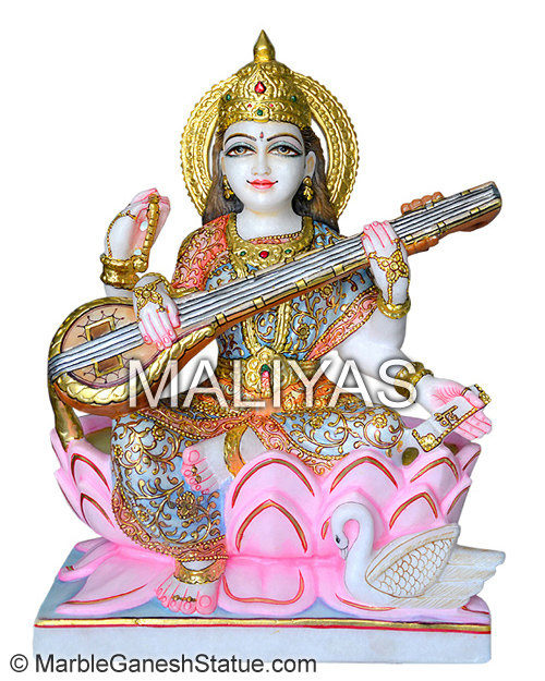 Marble Saraswati Statue