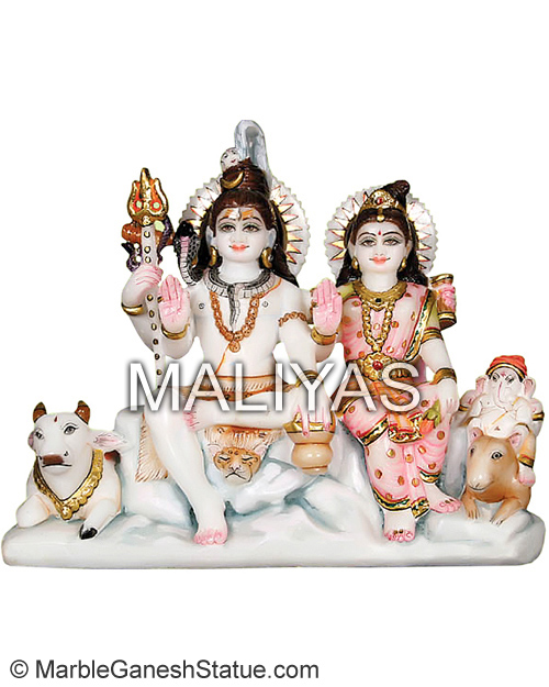 Marble Shiv Gauri Statue