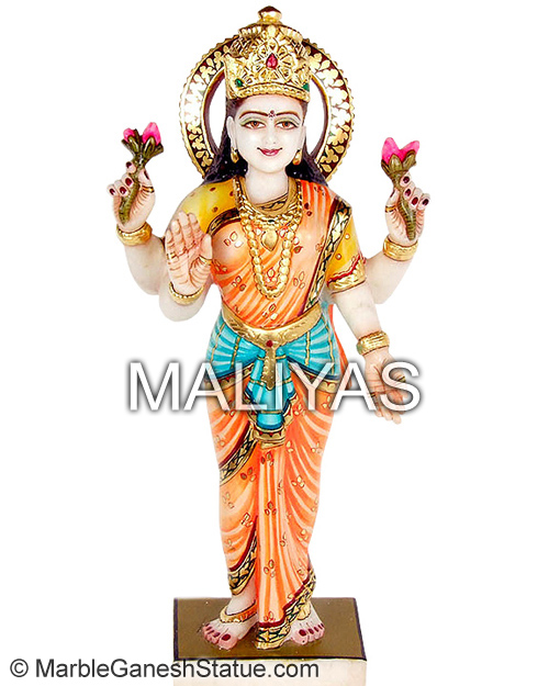 Marble Standing Lakshmi Maa Statue