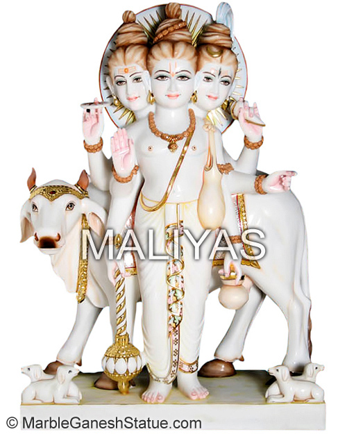 Marble Statue of Lord Dattatreya