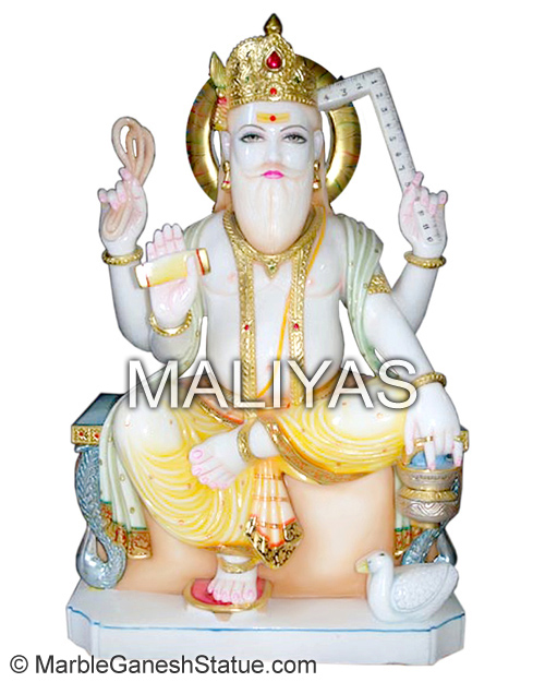 Marble Statue of Vishwakarma
