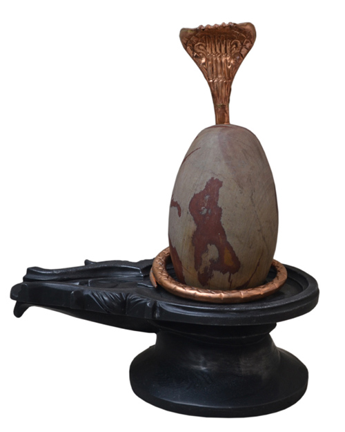 Narmadeshwar Shivaling with brass Snake