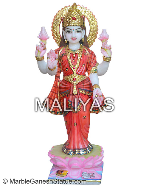 Standing Lakshmi Marble Statue Idols