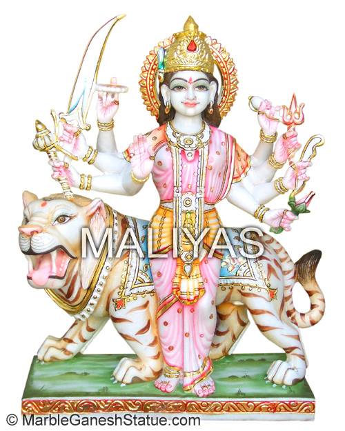 Standing Marble Amba Maa Statue