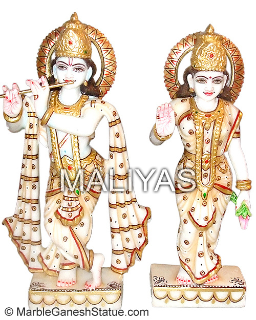 Statue Marble Radha Krishna