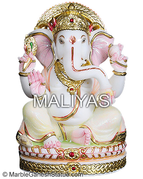White Marble Ganesh Moorti