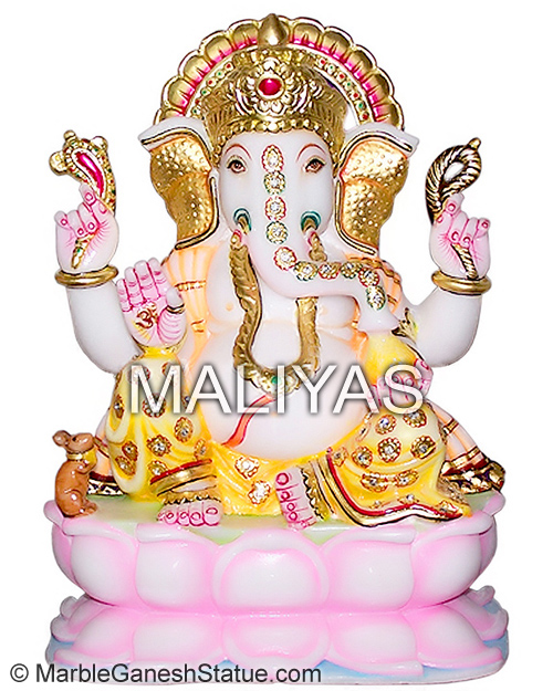 White Marble Ganesh Statue