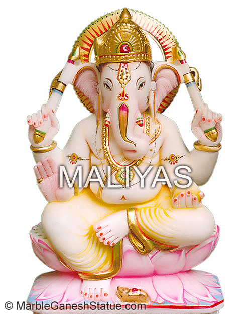 White Marble Ganesha Statue