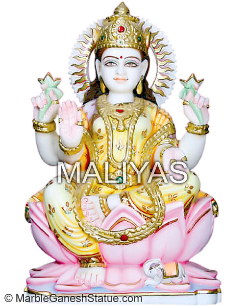 White Marble Laxmi Maa Murti