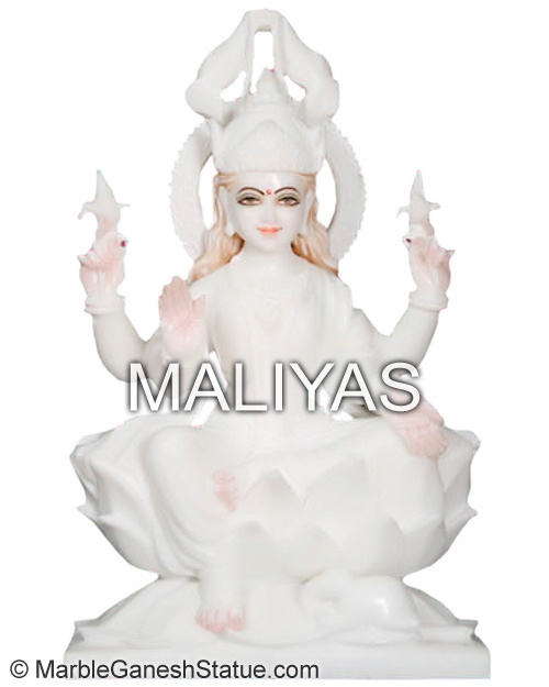 White Marble Laxmi Statue