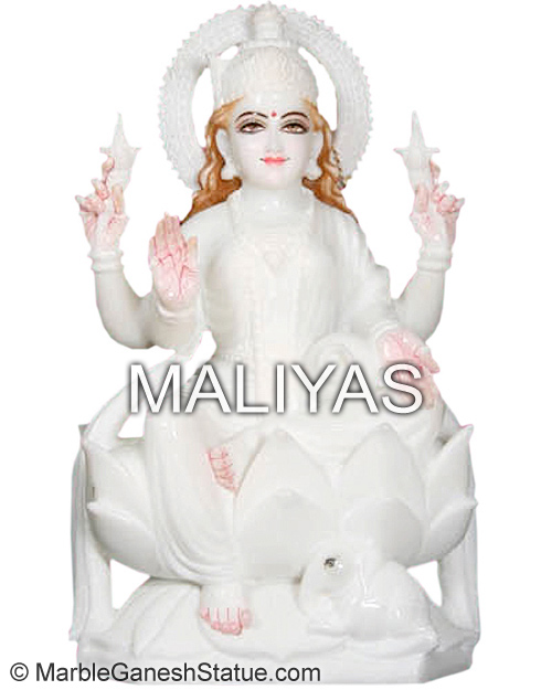 White Marble Laxmi ji Statue