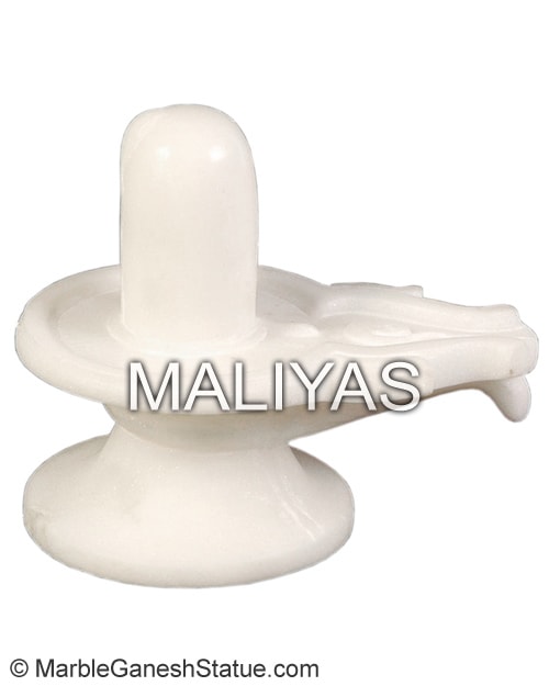White Marble Shivling Statue
