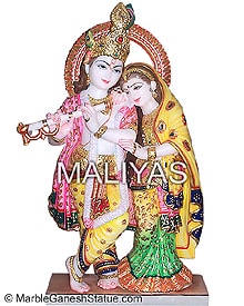 Beautiful Radha Krishna Marble Statue