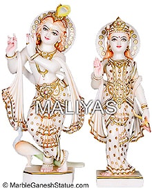 God Marble Statue Radha Krishna