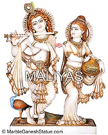 Lord Radha Krishna Marble Statue