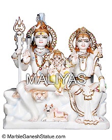 Marble Gauri Shankar Statue