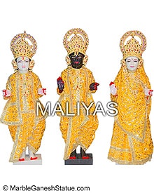 Marble Iskcon Ram Darbar statues