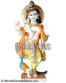 Marble Krishna Statue