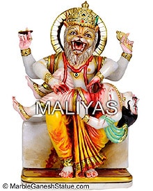 Marble Narsingh Statue