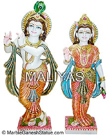 Marble Radha Krishna Statue