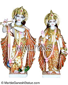 Marble Radha Krishna Statue